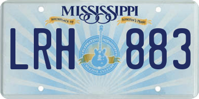 MS license plate LRH883