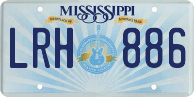 MS license plate LRH886
