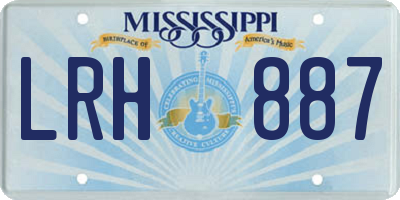 MS license plate LRH887