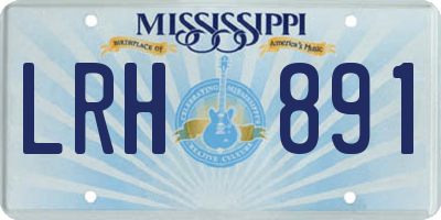 MS license plate LRH891