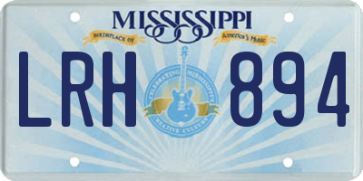 MS license plate LRH894