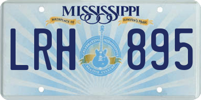 MS license plate LRH895