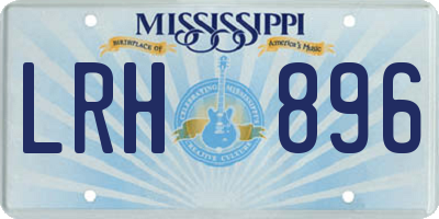 MS license plate LRH896