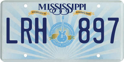 MS license plate LRH897