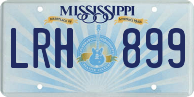 MS license plate LRH899