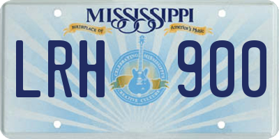 MS license plate LRH900
