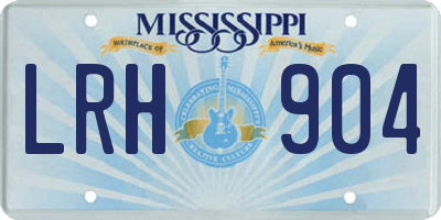 MS license plate LRH904