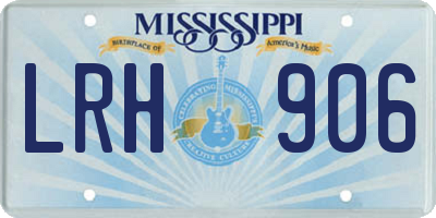 MS license plate LRH906