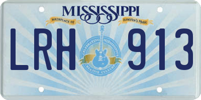 MS license plate LRH913