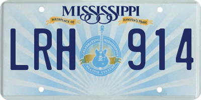 MS license plate LRH914