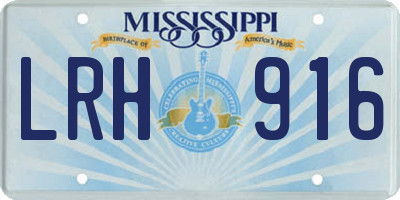 MS license plate LRH916