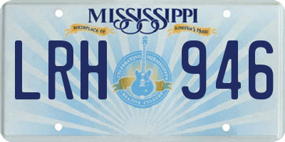 MS license plate LRH946