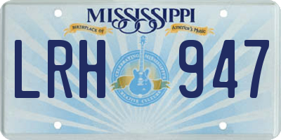 MS license plate LRH947