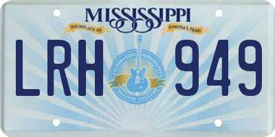 MS license plate LRH949