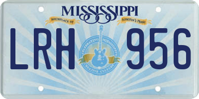 MS license plate LRH956
