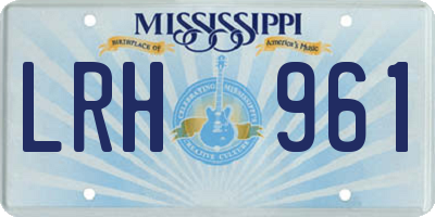 MS license plate LRH961