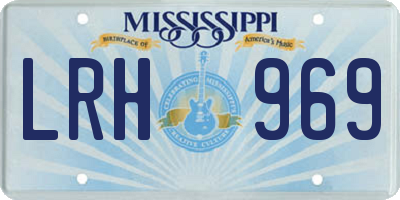 MS license plate LRH969
