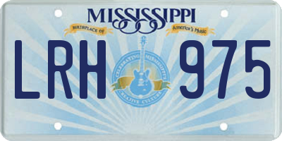 MS license plate LRH975