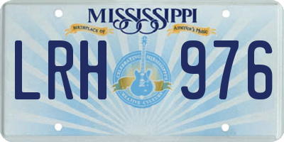 MS license plate LRH976