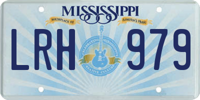 MS license plate LRH979