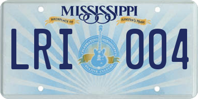MS license plate LRI004