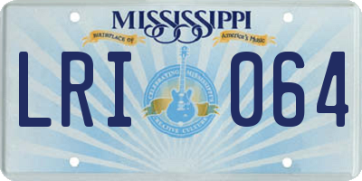 MS license plate LRI064