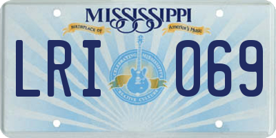 MS license plate LRI069