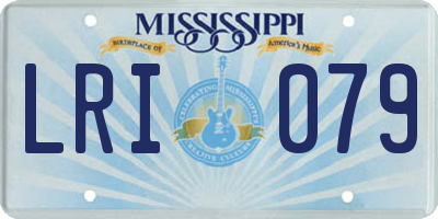 MS license plate LRI079