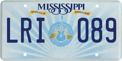 MS license plate LRI089