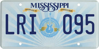 MS license plate LRI095