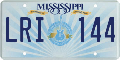 MS license plate LRI144
