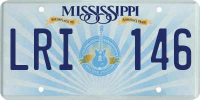 MS license plate LRI146