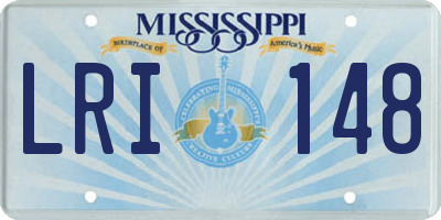 MS license plate LRI148