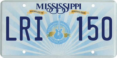 MS license plate LRI150