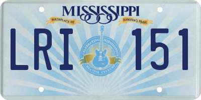 MS license plate LRI151