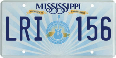 MS license plate LRI156