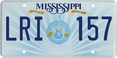 MS license plate LRI157