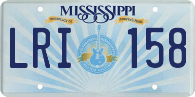 MS license plate LRI158
