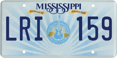 MS license plate LRI159