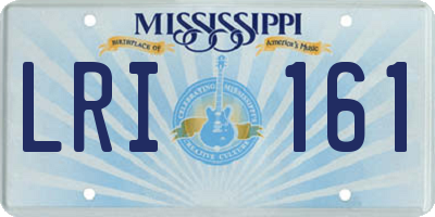 MS license plate LRI161