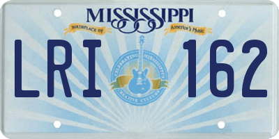 MS license plate LRI162