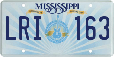 MS license plate LRI163