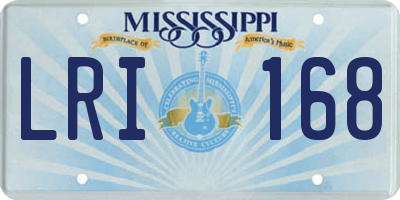 MS license plate LRI168