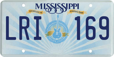 MS license plate LRI169