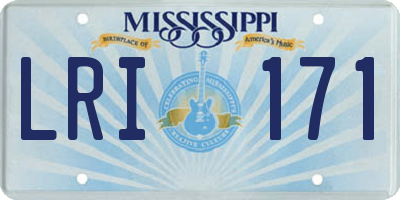 MS license plate LRI171