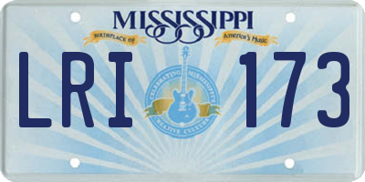 MS license plate LRI173