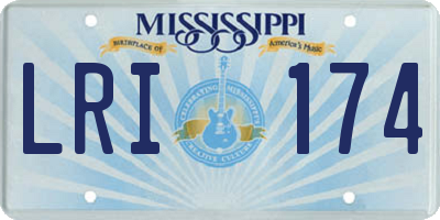 MS license plate LRI174
