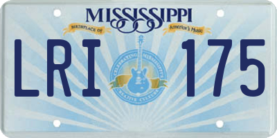 MS license plate LRI175