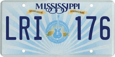 MS license plate LRI176