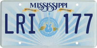 MS license plate LRI177